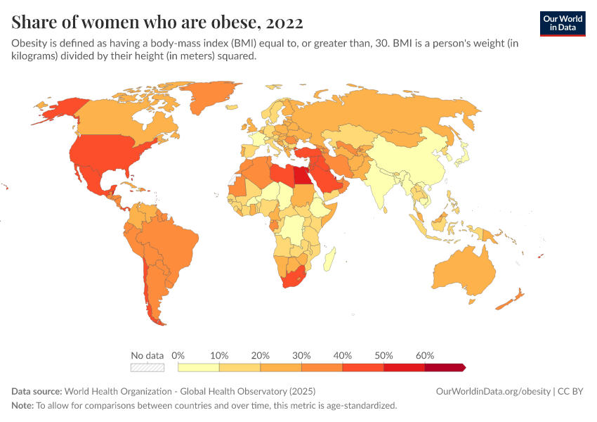A thumbnail of the "Share of women who are obese" chart